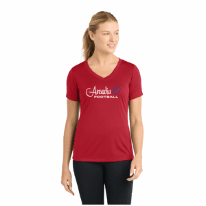 Red V-neck Shirt